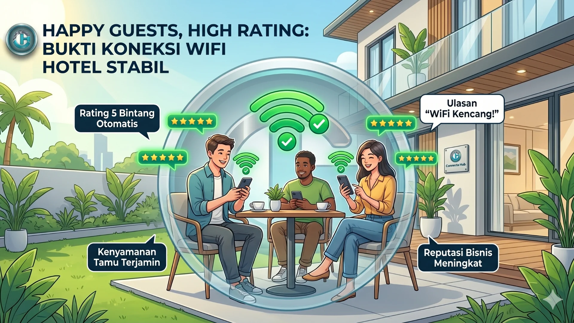 Pengalaman digital tamu hotel meningkat dengan koneksi WiFi stabil dan cepat di Bandung